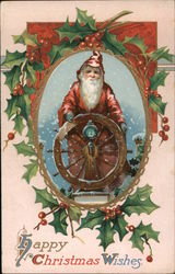 Happy Christmas Wishes Santa Claus Postcard Postcard Postcard