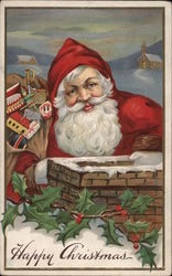 Happy Christmas Santa Claus Postcard Postcard Postcard