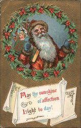 May the sunshine of affection light today! Santa Claus Postcard Postcard Postcard