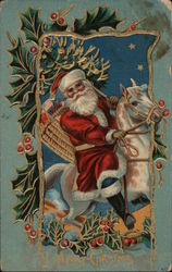 A Merry Christmas - Embossed Postcard