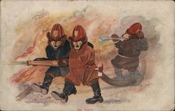 On Duty: firefighting bears Postcard