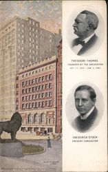 Theodore Thomas Orchestra Hall - Chicago. Theodore Thomas and Frederick Stock Illinois Postcard Postcard Postcard