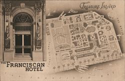 The Franciscan Hotel Treasure Island Map San Francisco, CA 1939 Golden Gate International Exposition (GGIE) Postcard Postcard Postcard