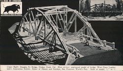 Dinkey Creek Bridge model San Francisco World Fair 1915 Postcard