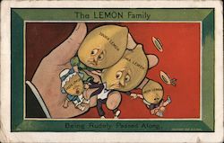 The Lemon Family being rudely passed along The Whole Family Postcard Postcard Postcard