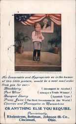 Frightened boy on stage. Mail order request Rheinstrom, Bettman, Johnson & Co. Postcard