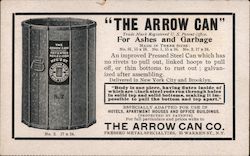 The Arrow Can for ashes and garbage. Postcard