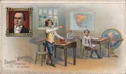 Daniel Webster debating at school. Webster Cigars Postcard