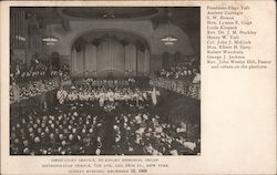 President-elect Taft. Dedicatory service, McKinley Memorial Organ. December 13, 1908 Postcard