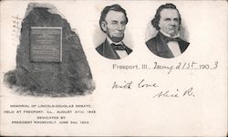 Memorial of Lincoln-Douglas Debate Postcard