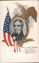 Portrait of United States President William Henry Harrison Postcard