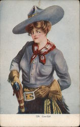 Cow-Girl Postcard