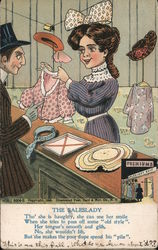 The Saleslady Caricatures Postcard Postcard Postcard