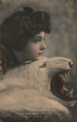 Beauty and the beast. - Evelyn Nesbit Postcard