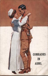 Comrades in Arms Couples Postcard Postcard Postcard