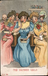 The matinee girls. Postcard