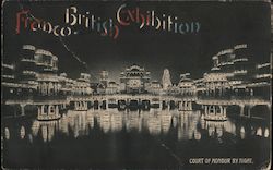 Franco-British Exhibition. Court of Honour by night Exposition Postcard Postcard Postcard