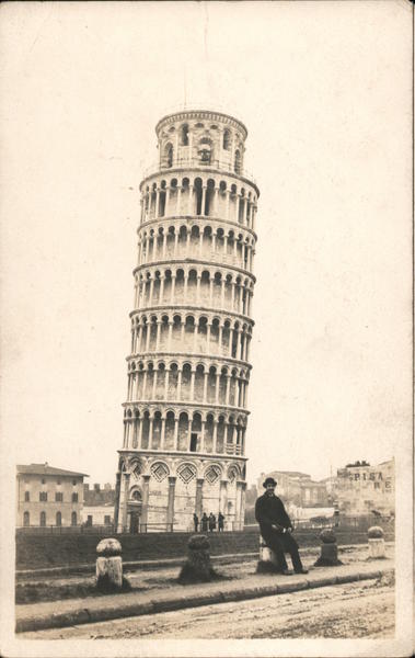 The LEaning Tower of Piza Italy Postcard