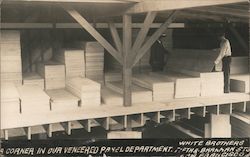 White Brothers. A corner in our veneered panel department Postcard