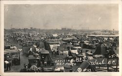 Official B.E.F. Hooverville Washington, DC Washington DC Postcard Postcard Postcard