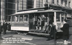 Powell St. Cable Car On Its Turn-Table At Powell and Market Sts. San Francisco, CA Zan Stark Postcard Postcard Postcard