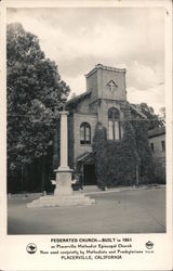 Federated Church Built in 1861 Postcard