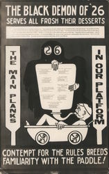 The Black Demon of '26 Serves All Frosh Their Desserts (Stanford U. fraternity hazing) Postcard