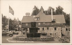 Rainbow Tavern on U.S. 40, hotel, U.S. flag Postcard