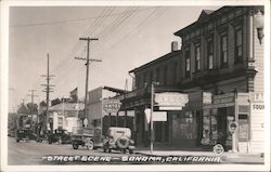 Street Scene Sonoma, CA Peck Photo Postcard Postcard Postcard