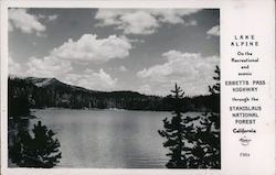 Lake Alpine on the Recreational and scenic Ebbetts Pass Highway through the Stanislaus National Forest Postcard