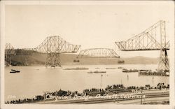 Construction of the Carquinez Bridge, Crockett, CA, 1958 California Postcard Postcard Postcard