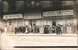 Theater advertising an on-stage wedding Theatre Postcard Postcard Postcard