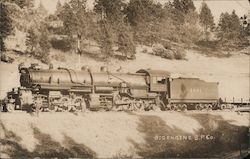 Big Engine 8 P. Co Trains, Railroad Postcard Postcard Postcard