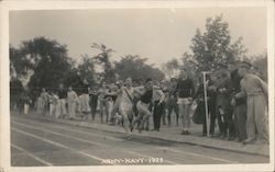 Army-Navy 1923 winning line race, crowd watching Postcard