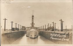 U.S.S. Seattle - Panama Canal Postcard