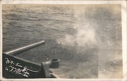 No. 9 5-inch gun in action, U. S. S. Florida Battleships Postcard Postcard Postcard