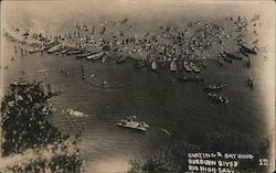 Bird's eye view boating & bathing, Russian River Rio Nido, CA Postcard Postcard Postcard