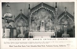 Interior of St. Anne's Catholic Church, altar Postcard