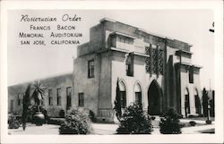 Francis Bacon Memorial Auditorium San Jose, CA Postcard Postcard Postcard