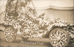 Portia Club Float Figures Made of Flowers Postcard Postcard Postcard