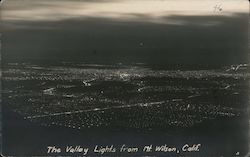 The Valley Lights Mount Wilson, CA Postcard Postcard Postcard