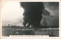 Tanker Markay Explodes at Los Angeles Harbor June 22, 1947 Postcard