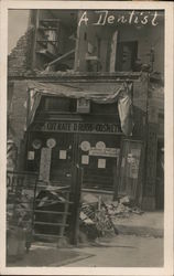 Ruins of drug store Postcard