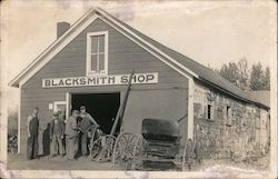 Blacksmith Shop, men and horse buggies Minnesota Postcard Postcard Postcard