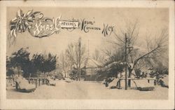 Xmas greetings from Cananea Mex. winter scene Mexico Postcard Postcard Postcard