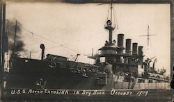 U.S.S. North Carolina in Dry Dock October 1909 Ships Original Photograph Original Photograph Original Photograph