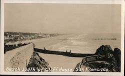 Beach south of Cliff House, pier Original Photograph