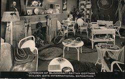 Interior of Blindcraft Rattan Cottage - Golden Gate International Exposition San Francisco, CA Original Photograph Original Phot Original Photograph