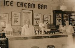 Ice Cream Bar: man and woman at an old Soda Counter Possibly Sonoma County California Original Photograph Original Photograph Original Photograph