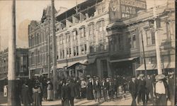 Heeseman's Hats store and crowded downtown street Original Photograph